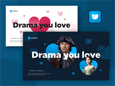 Cirkus - Rebrand - Strap branding drama heart logo montage