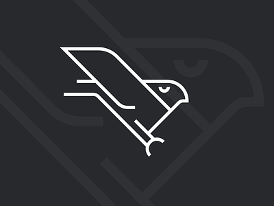 Skylark's cousin badboi bird falcon hawk icon logo talon wing