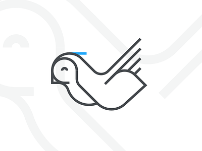 Sky Abi bird icon lines logo strokes