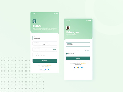 Sign Up Page for Mobile Application - DailyUI :: 001 app design daily 100 challenge daily ui dailyui design login login design login page mobile design mobile ui sign in page signin signup ui ui design