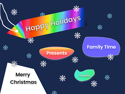 Holiday gift tag- Poppins branding challenge christmas christmas card design dribbble dribbbleweeklywarmup ui ui design warm up