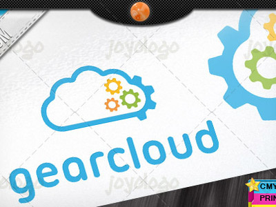 Repair Service Pixel Gears Cloud Logo Template application cloud cloud computing database gear hardware hosting internet logo repair server software