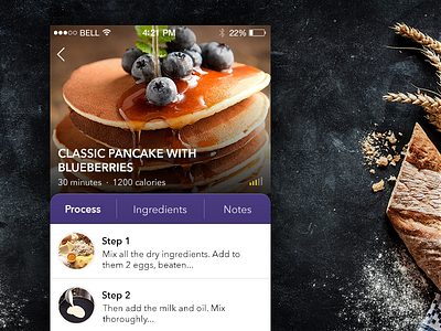 Tasty app app concept design food interface ios ipnone mobile