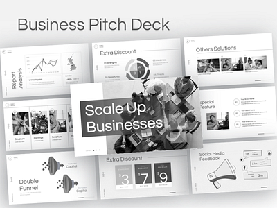 Business Pitch Deck Presentation design illustration pitchdeck powerpoint presentation