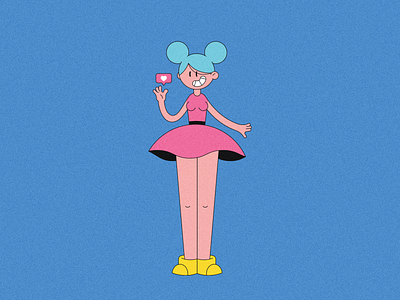 Girl 2d character character design girl illustration like