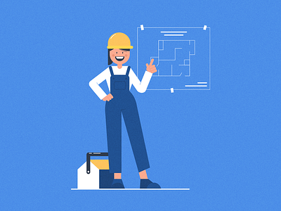 Builder 2d builder character character design girl illustration