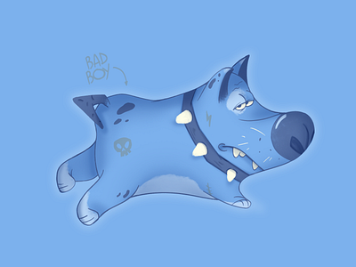 Blue Dog character design dog illustration puzzle