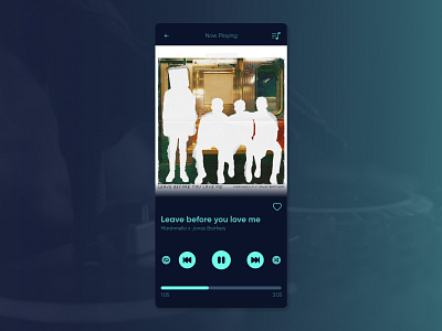 Music Player - Daily UI #9 app design graphic design typography ui ux