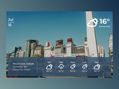 Maratón UI #2 - Weather app appdesign design ui ux webdesign widget