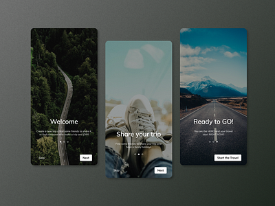 Daily UI #23 - Onboarding appdesign apptrip dailyui dailyui023 roadtrip ui uidesign userinterface ux