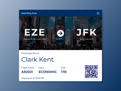 Daily UI #24 - Boarding Pass