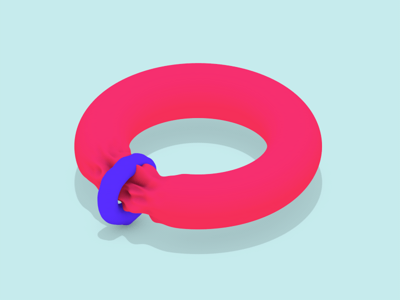 Donut animation aftereffects animation blue c4d colorful cute flatdesign loading motiongraphics red