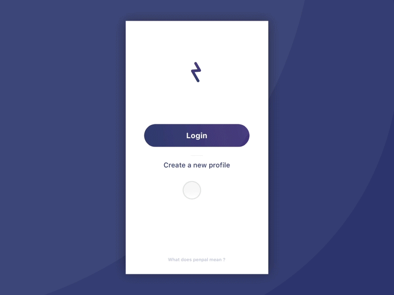 Sign up - Dailyui 001 app blue dailyui harry potter interaction minimalism mobile signup ui