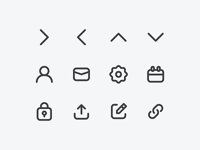 Simple line app icons