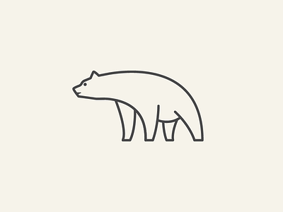 Bear Logo animal bear illustration line logo minimalism