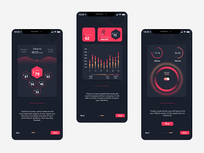 Onboarding Soccer Statistics App ⚽ andoid connected devices football game gameplay ios onboarding ui play red soccer soccer app sport sport app sports branding statistic stats ui user inteface