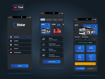 Otokar android app design blue bus booking dashboard design dribbble gps ios public transit public transportation taxi transportation uiux vehicle