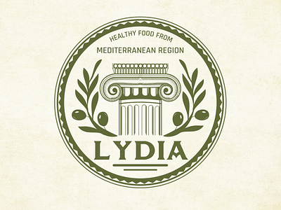Lydia Logo Design artwork branding hand drawn law logo olive sketch vintage