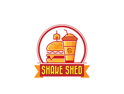 Shake Shed Logo Branding artwork brand identity branding burger design drinks food food and drinks logo logo designer vector