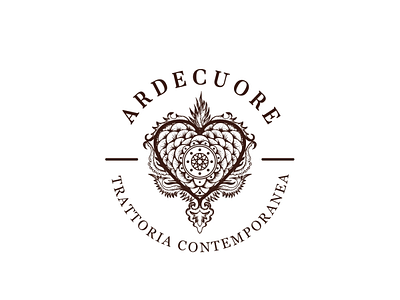 Ardecuore Logo Branding artwork brand design brand identity branding design hand drawn heart illustration logo sketch vector vintage
