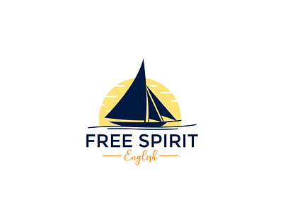 Free Spirit English Logo Branding