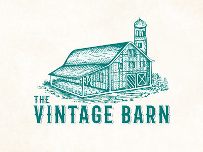 Vingate Logo Design of Vintage Barn artwork barn branding crafts hand drawn house logo old old style sketch vector vintage