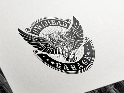 Logo Design of Owlhead artwork branding crafts design hand drawn illustration logo sketch vector vintage