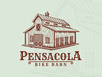 Hand Drawn Logo of Pensacola Bike Barn