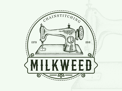 Milkweed Vintage Logo Design artwork branding design hand drawn illustration logo sketch ui vector vintage