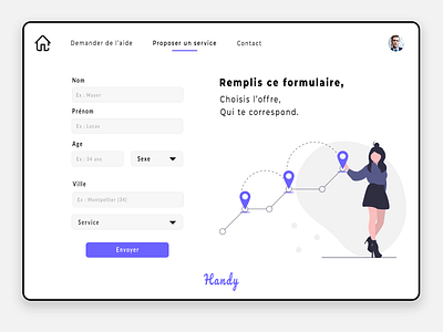 Sign up design - website design French