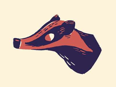 Badger animal illustration spot