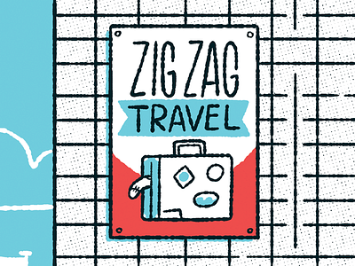 Zig Zag Travel editorial illustration magazine