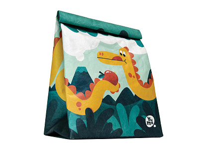 Jurassic Munch dino enviroment illustration lunchbox productdesign reusable