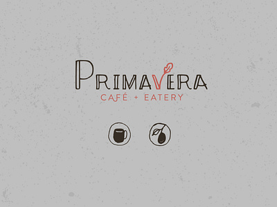 Logo Variations for Primavera Cafe brand identity branding design icons illustration logo typography vector art