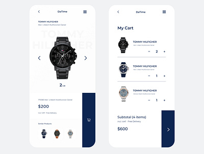 Watch Shop App app cart checkout process mobile shop shopping cart ui uidesign uiux watch watch shop watches