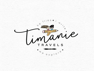 TimanieTravels MAIN color option A option A blog logo childrens illustration cute logo logodesign pilot plane logo timanie travels travel travel blog writer