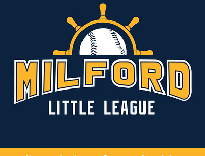 Milford Little League alternate logo for embroidery baseball logo cap design embroidery design secondary logo