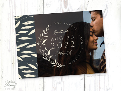 Save the date postcard design