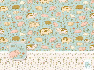 Gigi's Pig Pen - surface pattern