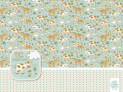 Cow pattern - blue