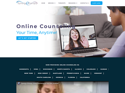 Online Counseling Website branding design landing page squeeze page web website design wordpress wordpress theme