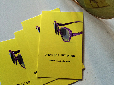 Open Toe illustration fashion illustration sunglasses visit card