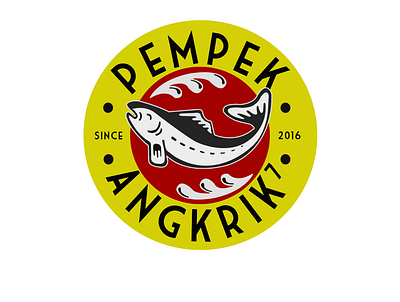 Pempek Angkrik branding logo