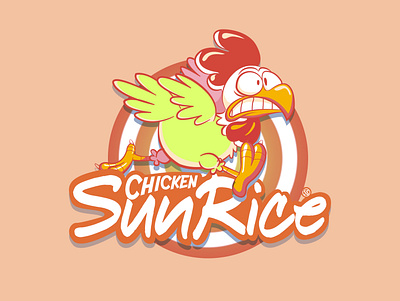 chicken sunrice branding logo