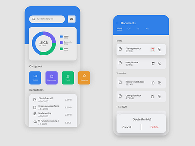 File Manager UI app design design file manager mobile app mobile app design ui uidesign user interface