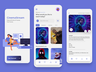 Movie Streaming App app app design mobile app mobile app design movie app streaming app ui uidesign user interface