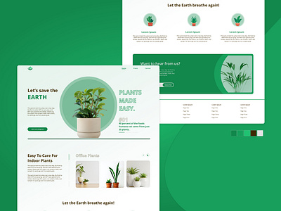 GetPlanty design earth gogreen green home plants trees ui website