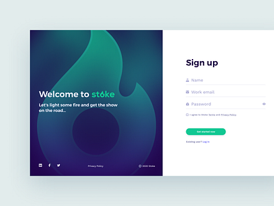 WELCOME to Stock - Signup app application design hiring interface login login page password product signin signup talent ui ux welcome page