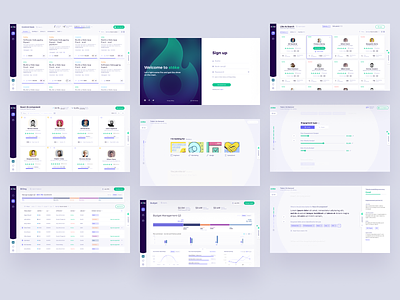 STOKE Platform Screens app cards dashboard data design form gradient hire hr interface process product product design profile search system talent talents ui ux