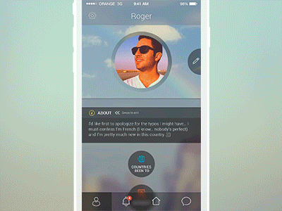 Bevy App - Profile animated animation app gif mobile profile ui ux